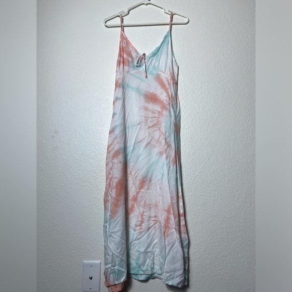 NWOT ROXY Tie Dye Strappy Maxi Dress sz M - Picture 4 of 9